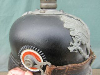 1915 German WW1 Pickelhaube spiked helmet 100 Orig Complete & 4