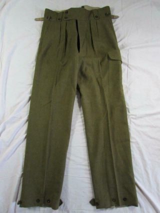 Vtg 50s 1951 Vogue Australian Military Trouser Pant 37x35.  5 Korean War Wool