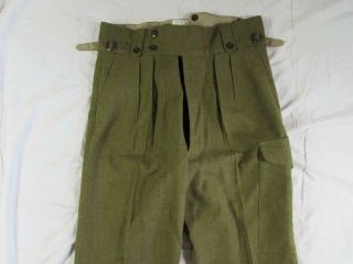 Vtg 50s 1951 Vogue Australian Military Trouser Pant 37x35.  5 Korean War Wool 2