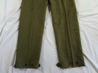 Vtg 50s 1951 Vogue Australian Military Trouser Pant 37x35.  5 Korean War Wool 3