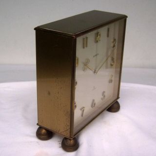 Vintage Semca 8 Eight Day Swiss 7 Jewels Partners Clock Swiss Brass Double Dial 3