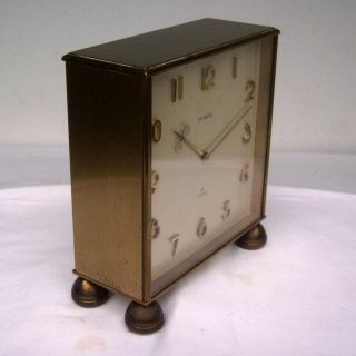 Vintage Semca 8 Eight Day Swiss 7 Jewels Partners Clock Swiss Brass Double Dial 4