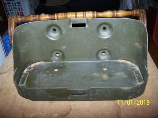 Vintage U.  S.  Military Heavy Jeep/jerry Steel Gas Can Holder Numbered