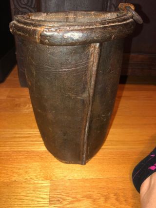 Early Painted Leather Fire Bucket Fire J.  H.  JACOCKS No 4 5