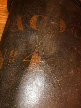 Early Painted Leather Fire Bucket Fire J.  H.  JACOCKS No 4 9