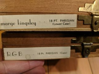 Kingsley 18 Pt Parisian Caps And Lower Case