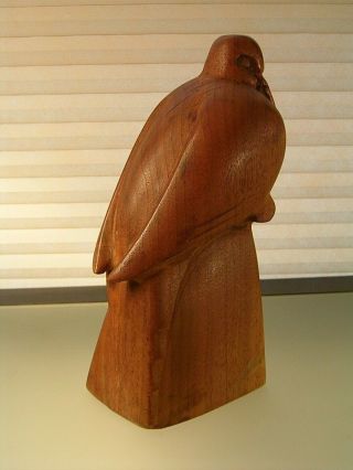 Vintage Bird Sculpture Mid Century Modern Art Deco Style Hand Carved Wood 6