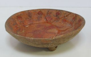 Pre - Columbian Maya Pottery Tripod Bowl,  Repaired 2