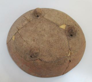 Pre - Columbian Maya Pottery Tripod Bowl,  Repaired 8