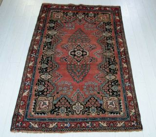 6.  75 × 4.  46ft Hand Knotted Persian Antique Sarogh Mohajeran Rug 1065