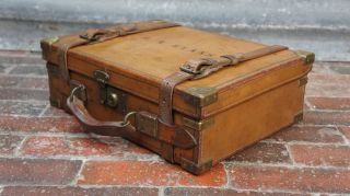 Magnificent Antique English Thick Oak Lined Cartridge Case 3
