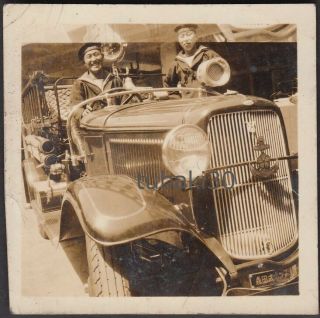 WwⅡ Japan Naval Landing Forces Photo Soldiers On Military Car Shanghai 3