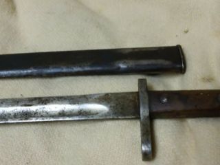 Ww1 Into Ww2 - Spanish Mouser Bayonet & Scabbard - Fresh From The Family
