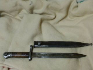 WW1 into WW2 - Spanish Mouser Bayonet & Scabbard - Fresh from the family 6
