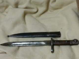 WW1 into WW2 - Spanish Mouser Bayonet & Scabbard - Fresh from the family 7