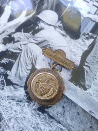 Civil War Ny National Guard Tiffany Marksman Badge Medal Marked Semper Paratus
