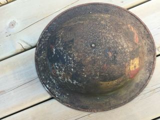 Rare WWI IDed Helmet US Marine Corp Hand Painted Soldiers Name Italy France 1917 6