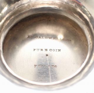 Antique Late 19thC JE Caldwell & Co Hand Repousse Pure Coin Silver Vase,  NR 10