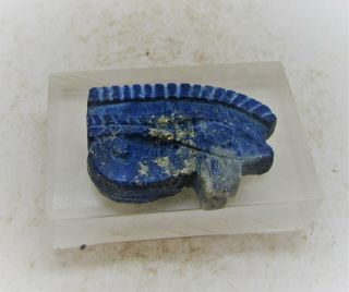 Ancient Egyptian Lapis Lazuli Carved Eye Of Horus Wedjat