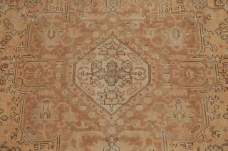 Antique Geometric MUTED Persian Oriental Area Rug Hand - Knotted Distressed 8 ' x11 ' 4