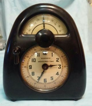 Vintage Clock Hawkeye Measured Time Model - L La Porte,  Ind. ,