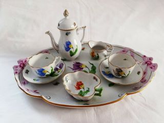 Porcelain Coffee Service Tete - A - Tete Herend Hungary