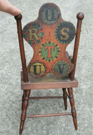 Alphabet ABC CHAIR - Victorian Color Paper Litho on Wood,  Child ' s Toy,  Bliss ? 11