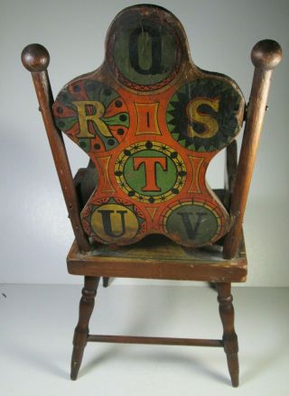 Alphabet ABC CHAIR - Victorian Color Paper Litho on Wood,  Child ' s Toy,  Bliss ? 8