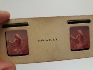 Vintage 1900 ' s Nude Female Girl - Stereoview Viewer - 6 Photo Slides - BOX 10