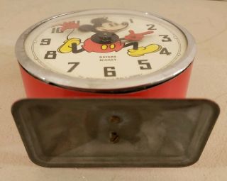 1930 ' s Bayard Mickey Mouse Mechanical Animated Nodder Wind - Up Alarm Clock France 10