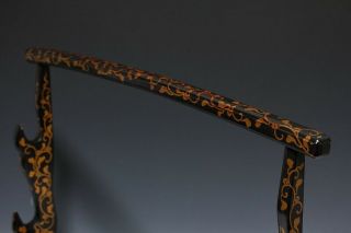 Japan Antique Edo Big Gold makie Katana sword stand yoroi koshirae tsuba Busho 侍 7