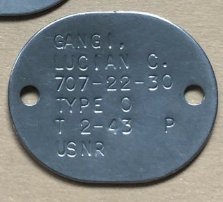 WW2 USN DOG TAGS SeaBees 49th NCB Construction BN Dogtags ID ' d Hudson NY US Navy 4