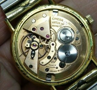 OLD GENTS OMEGA GENEVE WITH DATE - MOVEMENT - RARE L@@K 7