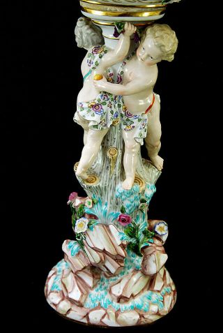 Gorgeous Meissen Figural Porcelain Compote