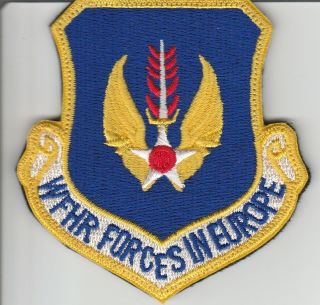 Air Force Patch,  Usaf,  555th Fighter Squadron,  Wfhr Forces In Europe,  On V/crow