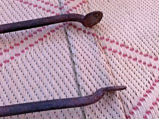 Vintage Wrought Iron Log Grabber Claw Firewood Tongs Log Lifter Fireplace Tool G 5
