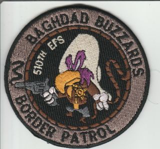 Air Force Patch,  Usaf,  510th Fighter Squadron,  Baghdad Buzzards,  Italian Made 03