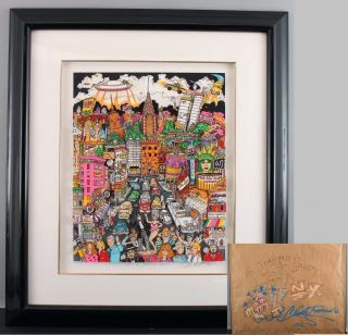 Authentic Artist Proof Charles Fazzino York City 3d Pop - Art Silkscreen Print
