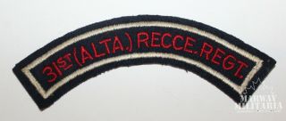 31st (alta) Recce Regiment Cloth Shoulder Flash (17506)