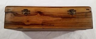 RRR MADE IN PALESTINE BEZALEL BOX ANTIQUE OLIVE WOOD Jewish Judaica 2