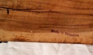 RRR MADE IN PALESTINE BEZALEL BOX ANTIQUE OLIVE WOOD Jewish Judaica 9