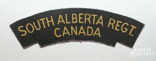 Ww2 South Alberta Regiment Canvas Flash (17505)