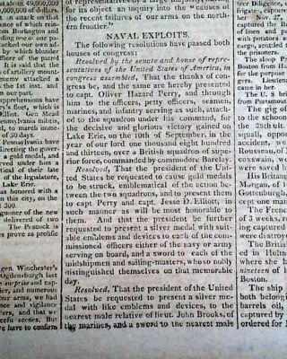 Rare FORTS GEORGE Niagara River Recapture by British War of 1812 1814 Newspaper 3