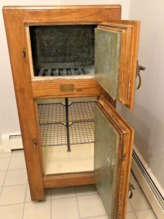 Antique Oak Refrigerator Ice Box 3