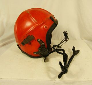 Vintage U.  S.  Navy Gentex H - 4 Pilot Flight Helmet With Microphone Korean War