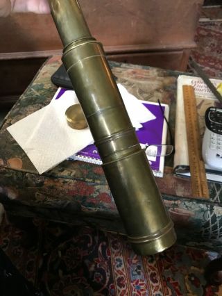 Early 19th Century 30 Inch Brass Telescope Perfect Order 1840 - 1860