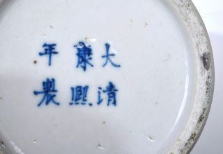 2 Late 19th Century Chinese Blue & White Porcelain Vase Flower & Bird Marked 10