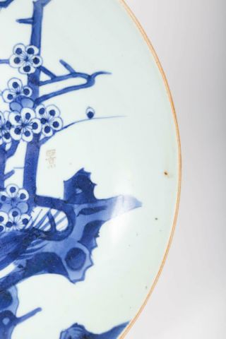 Antique Chinese Underglaze Blue Decorated Porcelain Plate 6