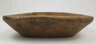 vintage wooden dough bowl trencher primitive farmhouse decor 21 1/2 