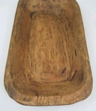 vintage wooden dough bowl trencher primitive farmhouse decor 21 1/2 